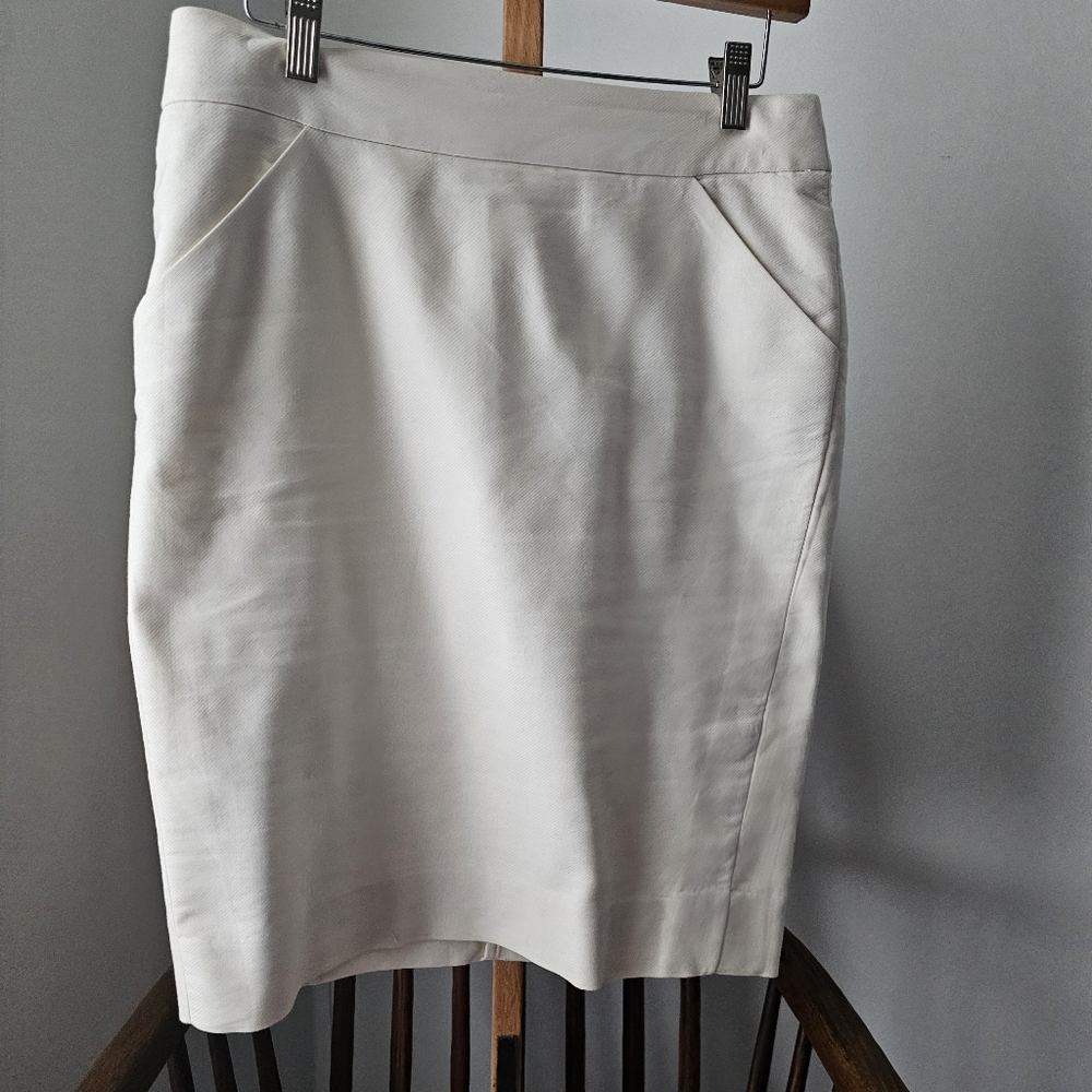 J. Crew Classic Cream "The Pencil Skirt" Sz 8
